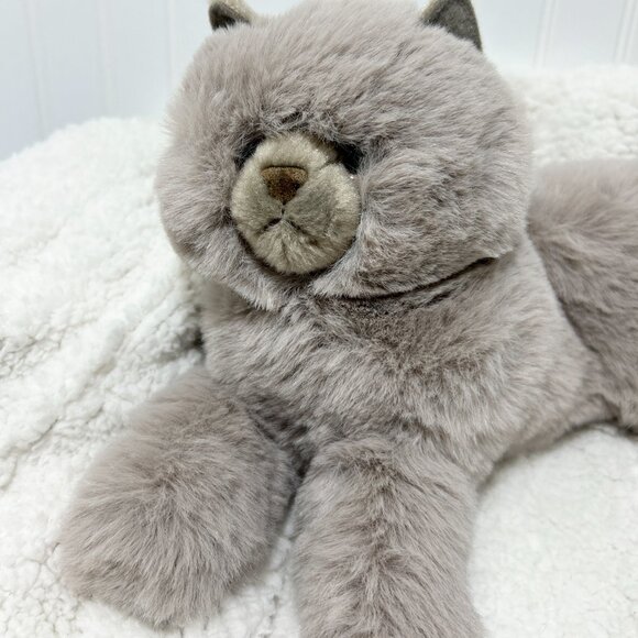 Douglas Cuddle Toy Gray Cat Plush 18” Stuffed Animal – Soft Floppy Kitty - Picture 3 of 8